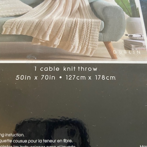 Adobe Cable Knit Throw - Picture 4 of 4